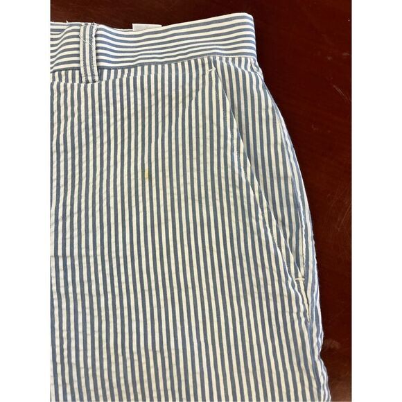Bobby Jones Players Blue & White Seersucker Blue & White Stripe Bermuda Shorts s - Picture 2 of 5